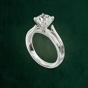 Bague Trilogie Vivienne en Or Massif 18K avec Pierre Précieuse Taillée Poire et Sertissage à Griffes Est-Ouest - Product Image 6