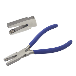 Dimple Plier 7mm Straight Jaw 175mm Stainless Steel Crimping <b>Wire</b> Stripper Spring Matt Foam Handles Jewelry Making <b>Crafting</b> DIY - Product Image 1