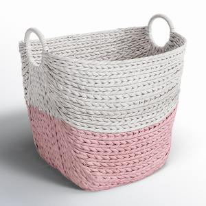Panier à linge écologique en jacinthe d'eau, tissé à la main, idéal pour le rangement et le transport du linge sale - Product Image 6