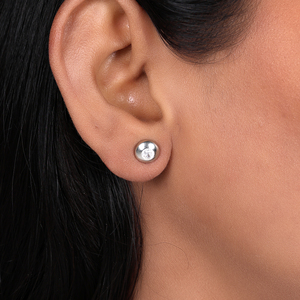 Trendy Cubic Zirconia (CZ) <b>Silver</b> <b>Stud</b> Earrings Bezel Setting Diamond Women's Daily Wear Wedding Jewelry Fashion Gift Her - Product Image 4