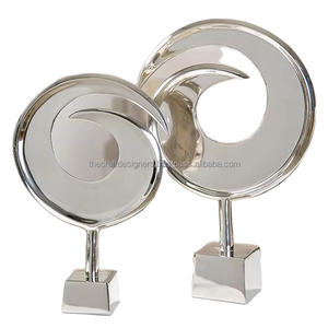 Accents de qualité minimalistes objets décoratifs en aluminium Base en marbre Sculpture solide portable facile Design personnalisé Offres Spéciales des arts - Product Image 1