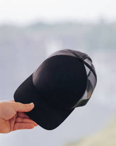<b>Black</b> Mesh Trucker <b>Cap</b> 6-Panel Adjustable Back Closure Unisex Casual Hat for Spring Summer Wear - Product Image 1