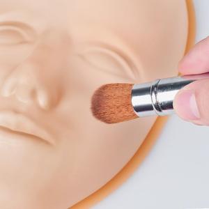 5D Full Face Silicone Practice <b>Head</b> Eyebrow Microblading PMU Tattoo <b>Training</b> Mannequin - Product Image 5