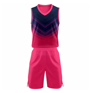 Wholesale Basketball Uniforms Custom Reversible Breathable 100% Polyester Mesh Sportswear Printed Sublimation Basketball Set - Product Image 2