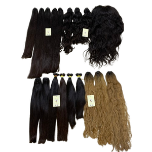 Extensiones de trama de cabello Ombre ondulado Natural de alta calidad, mechones de cabello, extensiones de trama Genius rectas naturales crudas, cabello humano Vietnam - Product Image 2