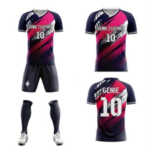 Uniforme de Fútbol Personalizado para Hombre, Nuevo Estilo de Fabricante Profesional, Impreso, 100% Poliéster, Secado Rápido, Manga Corta, Adulto - Product Image 6