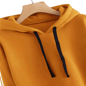 Women’s Cozy Fleece <b>Cropped</b> Hoodie <b>Top</b>, Long Sleeve Pullover Sweatshirt with Relaxed Fit, Drawstring Hood, and Stylish Casual - Product Image 6