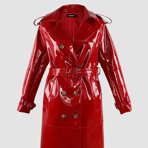 Manteaux longs en cuir véritable tendance pour femmes, en peau de mouton, nouvelle collection hiver, vente en gros, mode féminine - Product Image 1