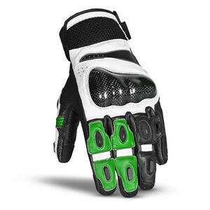 Customized High Quality Racing <b>Gloves</b> Palm Protection <b>Touch</b> <b>Screen</b> Compatibility Hook Loop Closure 100% Genuine Cowhide Leather - Product Image 5