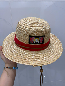 Sombrero de Paja Estilo Palma 99 Gold Crafts con Cinta y Cordón Ajustable, Unisex, para Playa, Verano, Fiestas y Bodas - Product Image 1