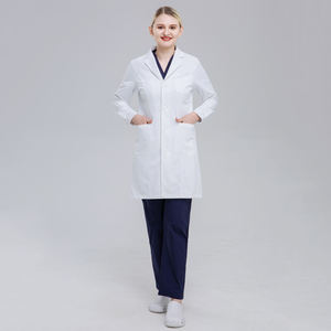 Bata de Laboratorio Blanca con Logotipo Personalizado para Hombres y Mujeres, Uniforme Médico con Cuello de Solapa, Manga Larga, Bata de Doctor, Bata Quirúrgica de Hospital - Product Image 2