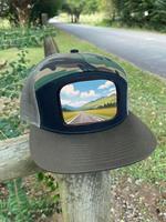 Casquette Trucker Injae Vina personnalisée avec patch en cuir PVC brodé, 7 panneaux, dos en maille, performance, sports de plein air, cyclisme, plage, snapback