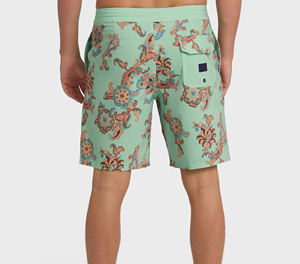 Short de surf pour homme en polyester/coton, séchage rapide, avec cordon de serrage, taille mi-haute, pour la plage et la natation - Product Image 2