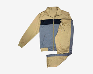 Traditional Coral Blocks Active <b>Track</b> <b>Jacket</b> and <b>Track</b> pants Outfit Men's 2-Piece Tracksuit Fleece Fabric Sportswear Tracksuit - Product Image 5