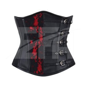Top Corset para Mujer, Sexy, 2026, Logotipo Personalizado, Servicio OEM, Venta al Por Mayor, Alta Calidad, para Club, de Cuero Negro - Product Image 4