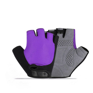 Genuine Leather Cycling Gloves PU Synthetic Leather Silicone Grip Non-Slip Butter Fly Mesh for Sports Shock Absorbing Riding - Product Image 1