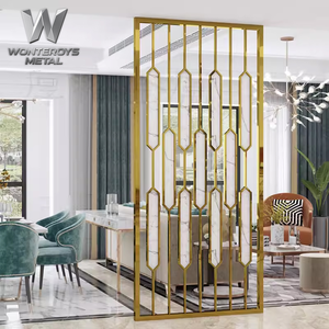 Panneaux <span class=keywords><strong>de</strong></span> séparation incurvés en acier inoxydable <span class=keywords><strong>de</strong></span> luxe personnalisés pour la séparation des halls d'hôtel, des bureaux et des couloirs avec décoration - Product Image 6