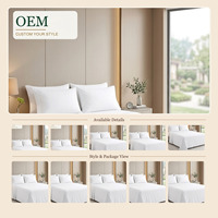 Ensemble de housse de couette en coton blanc gaufré pour hôtel, 3 pièces, OEM, literie pour chambre d'hôtel