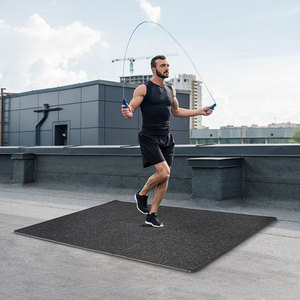 Comfortable Rubber <b>Interlocking</b> Gym Tiles Workout <b>Floor</b> <b>Mats</b> Rubber <b>Interlocking</b> Gym Tiles Shock Absorbing Design - Product Image 6