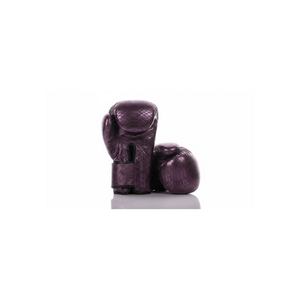 Gants de boxe en cuir PU effet peau de serpent violet, ensemble de gants d'entraînement, logo personnalisé, unisexe, arts martiaux, gants de combat, gants de boxe - Product Image 1