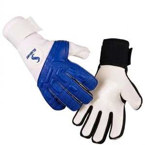 Guantes de Portero de Fútbol Subhay, Dedos Completos, Cuero Azul y Blanco, Antideslizantes, Cierre de Velcro, Unisex, Equipo Deportivo - Product Image 5