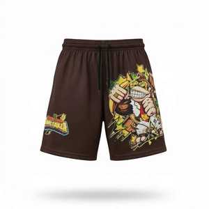 Venta Directa de Fábrica, Pantalones Cortos Deportivos Transpirables de Lona para Hombre, Estilo Casual Americano de Verano, Pantalones Cortos de Baloncesto y Fútbol, 100% Poliéster - Product Image 1
