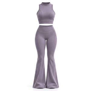 Conjunto de Leggings Color Lavanda para Mujer, Bra Deportivo, Ropa Deportiva para Yoga y Ejercicio, Ropa de Fitness, Marca Privada Personalizada, OEM, ODM - Product Image 1