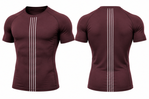 Custom Men's Compression T Shirt Quick Dry Gym Running Fitness Base <b>Layer</b> Athletic Gym Performance Compression Shirt OEM ODM - Product Image 5