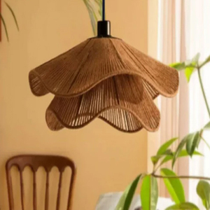 Natural Hemp <b>Rope</b> Woven Pendant <b>Light</b> - Product Image 3