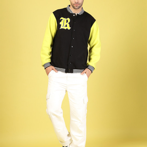 Custom Vintage School College <b>Mens</b> Varisty <b>Jackets</b> <b>Leather</b> sleeves Wool Letterman Crop Varsity <b>Jacket</b> ladies baseball chenille - Product Image 5