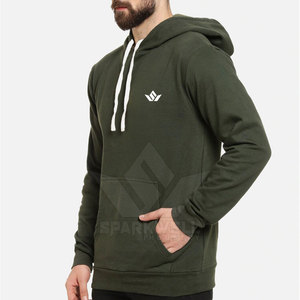 Sudadera con Capucha Verde para Hombre, Corte Regular, 100% Algodón Felpa, Casual, con Bolsillo Delantero y Logotipo Blanco - Product Image 5