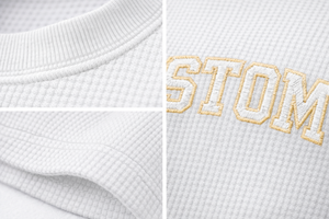 T-shirt Homme Oversize en Coton Texturé à Épaules Tombantes, Motif Gaufré, Logo Personnalisé, Style Streetwear, Qualité Supérieure, Vierge pour Impression OEM - Product Image 6