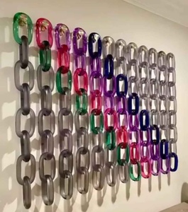 Premium Handmade Gradient Pattern Modern Design Hanging Resin Chain Links for Interior Styling & Wedding Gifts - Product Image 2