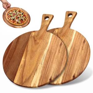 Bandeja Rústica de Madera para Servir Filetes y Pizzas con Asa de Madera, Apta para Lavavajillas, para Uso en Restaurantes - Product Image 6