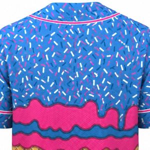 Uniforme de Béisbol de Manga Corta para Hombre, con Botones, Personalizado con Impresión, Jersey de Poliéster para Clubes Deportivos, Escuelas y Equipos Profesionales - Product Image 4
