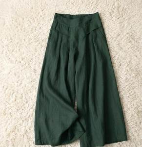Women's Mid Waist Striped <b>Harem</b> Pants Cotton Corduroy Loose Fit Drawstring Bohemian Style With Pockets - Product Image 2