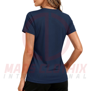 เสื้อยืดออกกำลังกายแขนสั้นผ้าฝ้ายสำหรับผู้หญิง คุณภาพสูง สวมใส่สบาย ระบายอากาศดี ดีไซน์เรียบง่าย เสื้อยืดออกกำลังกายสำหรับผู้หญิง มีจำหน่าย - Product Image 2