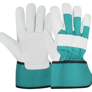 Guantes de dedo completo de algodón, color verde, blanco, antideslizantes, para exteriores, unisex, para todas las estaciones - Product Image 6