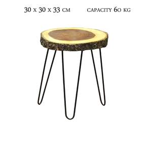 Traditional Wooden End Table Small Side Table <b>Corner</b> Stool Plant <b>Stand</b> Living Room Black Durable Eco-Friendly - Product Image 6