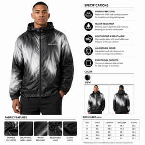 เสื้อแจ็คเก็ตกันลมเปลี่ยนสีตามอุณหภูมิ พิมพ์โลโก้ได้ตามต้องการ น้ำหนักเบา มีฮู้ด ซิปไนลอน สไตล์สตรีทแวร์สำหรับผู้ชาย - Product Image 3