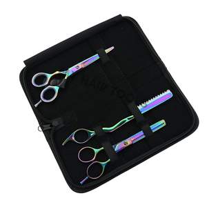 Kit de 3 Tijeras de Peluquería, Tijeras de Corte de Precisión y Tijeras de Entresacar, Cuchilla de Afeitar para Peinado, Herramientas para Extensiones de Cabello - Product Image 1