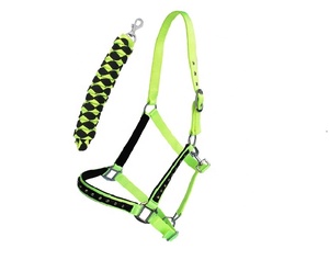 Nylon Horse Tack Nylon Padded Adjustable Halter Rhinestones Lead Rope, Padded English Saddle Halters From India - Product Image 5