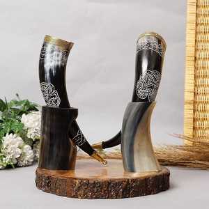 Cuerno Vikingo para Beber / Cuerno de Búfalo para Soplar / Cuerno de Gondor - Diseño Ecológico Pulido con Amor, Arte Animal Náutico Tallado - Product Image 6