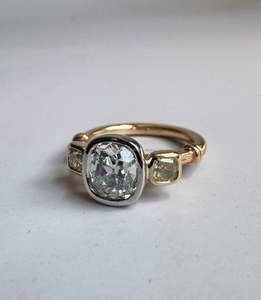 IGI/GIA Lab Grown Cut Diamond Vintage 14k jaune mariage/bague de fiançailles unisexe or blanc fin pour anniversaire fête-digne - Product Image 2