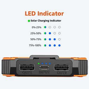 Power Bank Solare Portatile 20000mAh 22.5W, Caricabatterie Esterno per Esterni con 2 Porte USB, 1 USB-C, Torcia Integrata Luminosa EDC - Product Image 5