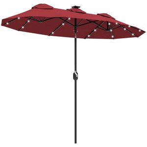 Parasol de terrasse solaire rouge bordeaux pour cour extérieure - Product Image 5