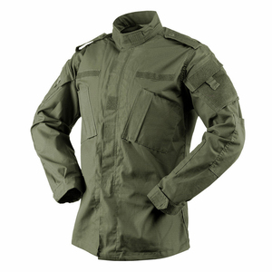 Uniformes tactiques unisexes en polyester et coton de haute qualité, design OEM, fabrication sur mesure, camouflage uni, fournis par l'usine. - Product Image 4