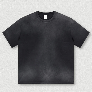 Camiseta de Hombre de Algodón Grueso de 260g, Lavada con Ácido, Estilo Desgastado, Transpirable, de Manga Corta - Product Image 6