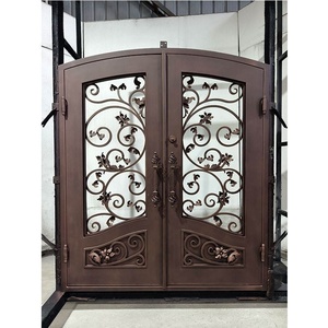 Royal Luxury Rust-resistant Wrought Iron Security Main Gate Intricate Pattern Powder-Coated Finish Easy Assembly Modern Design - Product Image 2