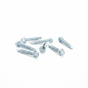PDC Model 14 Hex Head Zinc Plated Carbon Steel <b>Screws</b> Coarse Thread Class 4.8 & 6.8 Inch Fasteners - Product Image 2